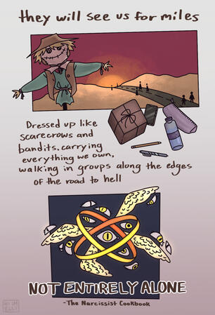 Not Entirely Alone | The Narcissist Cookbook - Comic Illustration